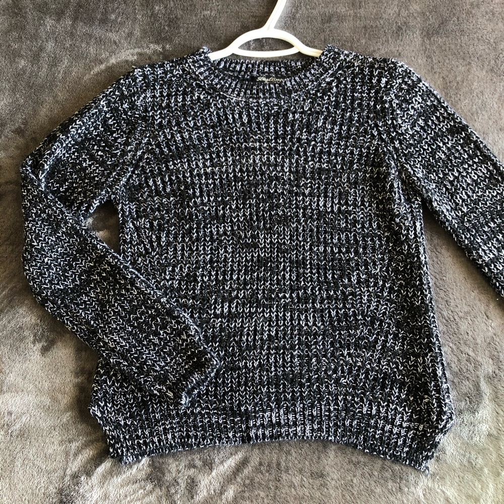 Thick Black Speckled Sweater
